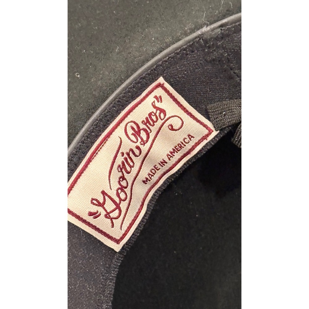 Goorin Bros Mens Black 100% Wool Wide‎ Brim Fedora Hat Made in USA Large - Picture 5 of 6